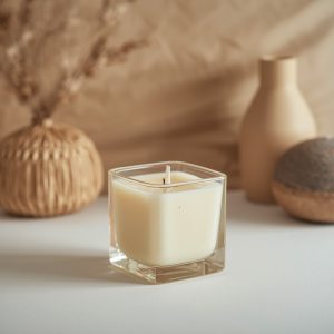 Handcrafted Soy Wax Scented Candle - Minimalist Glass Jar